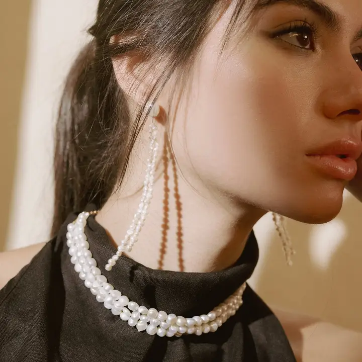 Elegante Perlenohrringe