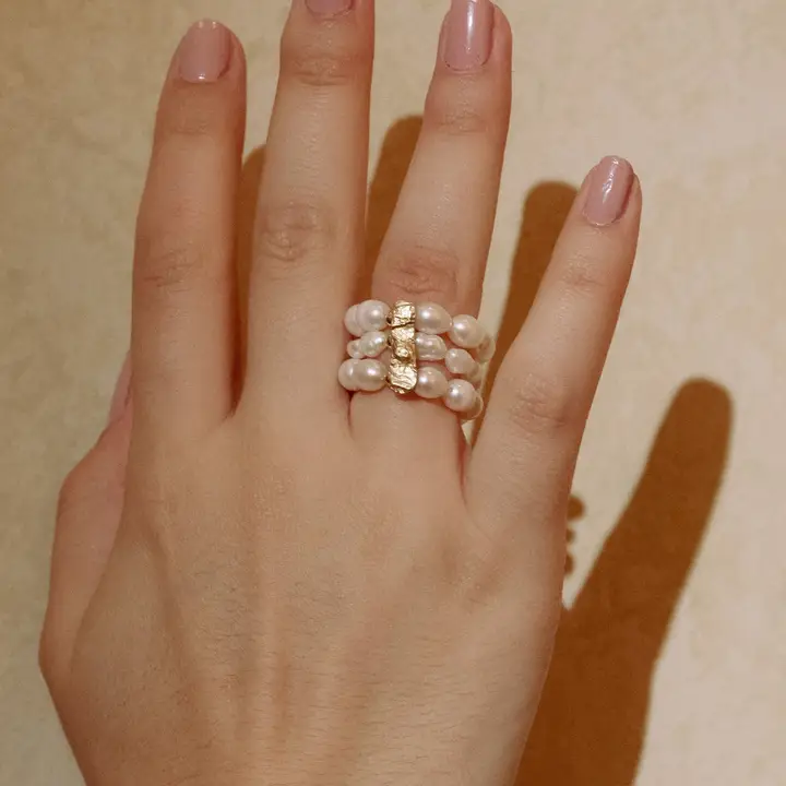 Hikari Pearl  - Barock Perlenring