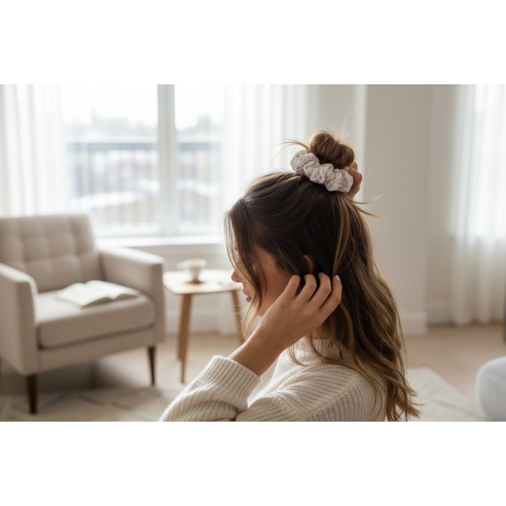 Rosé Garden Scrunchie