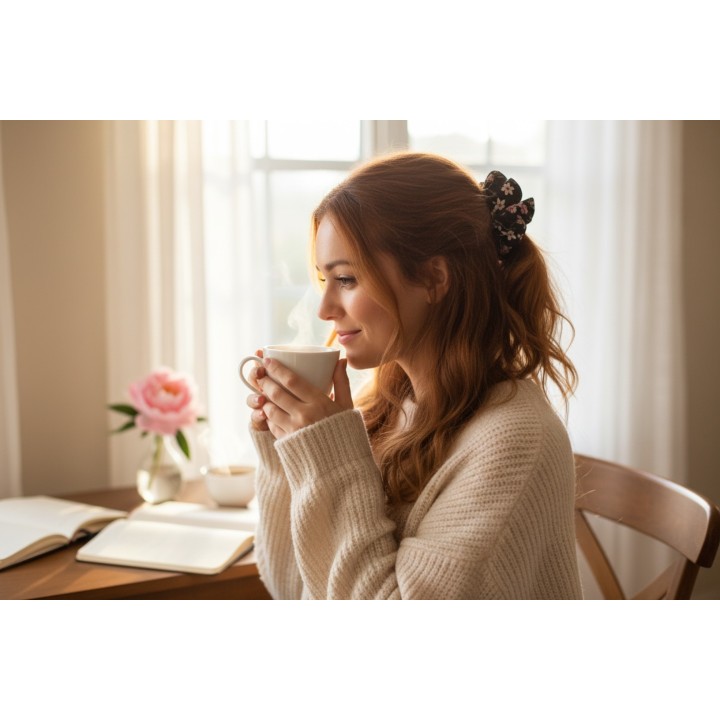 Dark Bloom Scrunchie