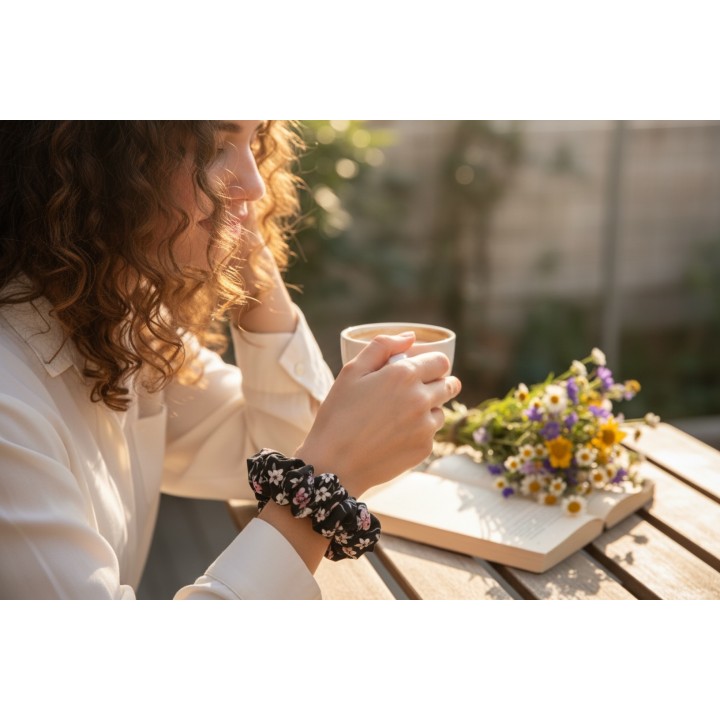 Dark Bloom Scrunchie