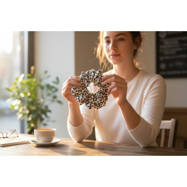 Pastell Leo Scrunchie