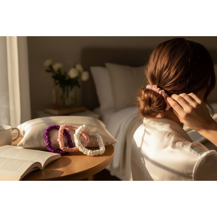 Mini Seiden Scrunchie - Velvet Plum