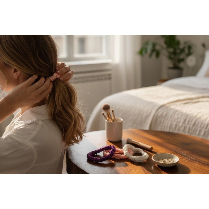 Mini Seiden Scrunchie - Velvet Plum