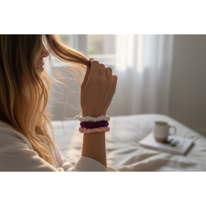 Mini Seiden Scrunchie - Velvet Plum