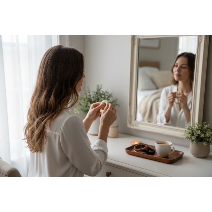 Mini Seiden Scrunchi - Cocoa Muse