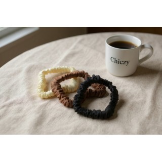 Mini Seiden Scrunchi - Cocoa Muse