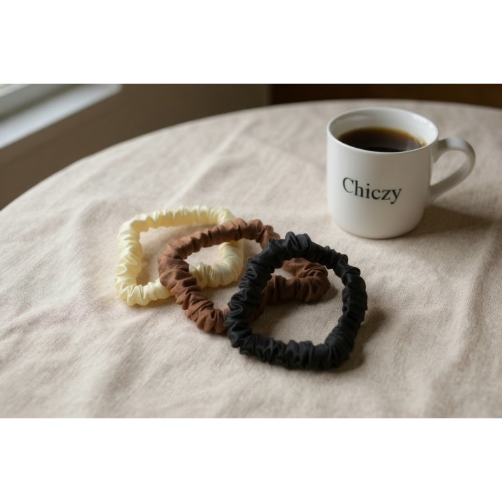 Mini Seiden Scrunchi - Cocoa Muse