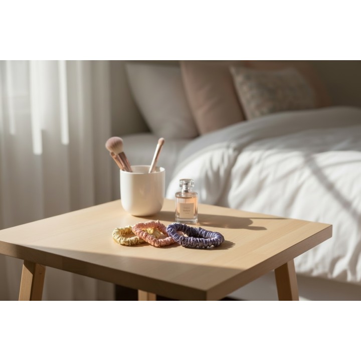 Mini Seiden Scrunchie - Pastel Glow