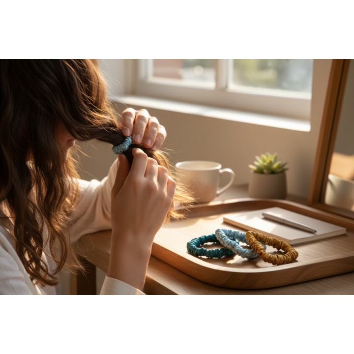 Mini Seiden Scrunchie - Golden Hour