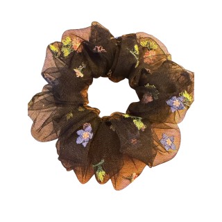 Midnight Bloom Scrunchie