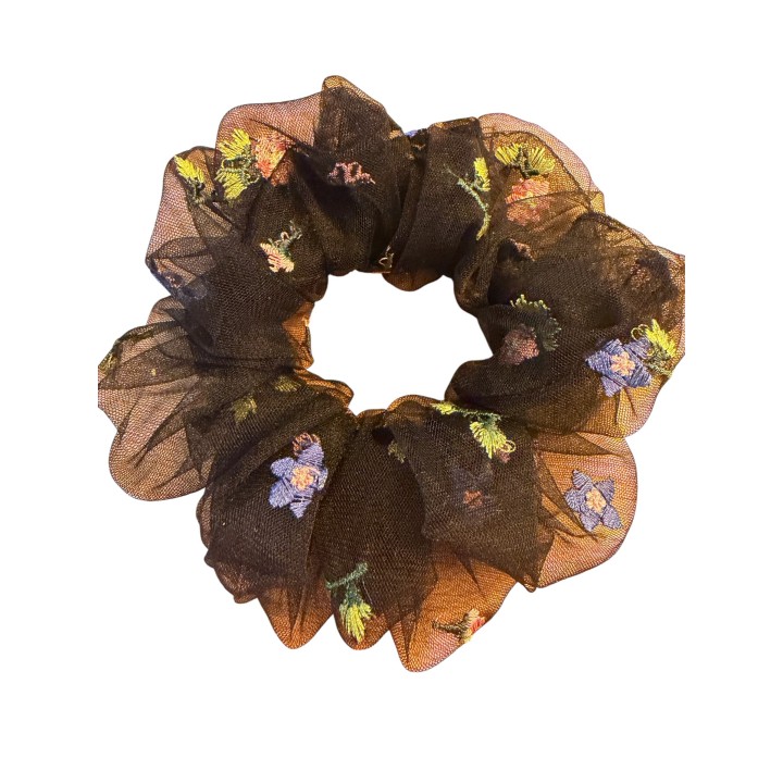 Midnight Bloom Scrunchie