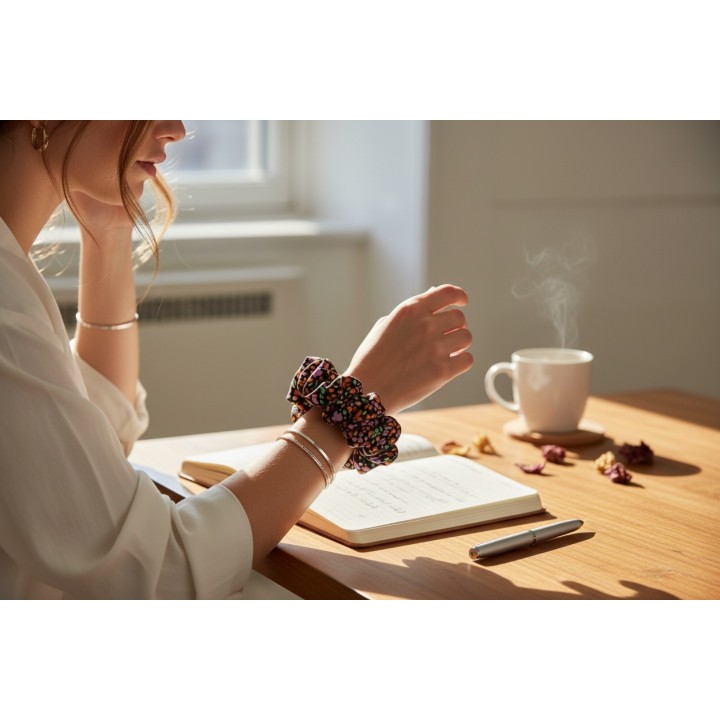 Wildflower Noir Scrunchie