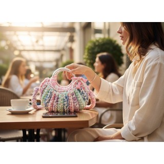 Pastel Crochet Crossbody Bag - Limited Edition