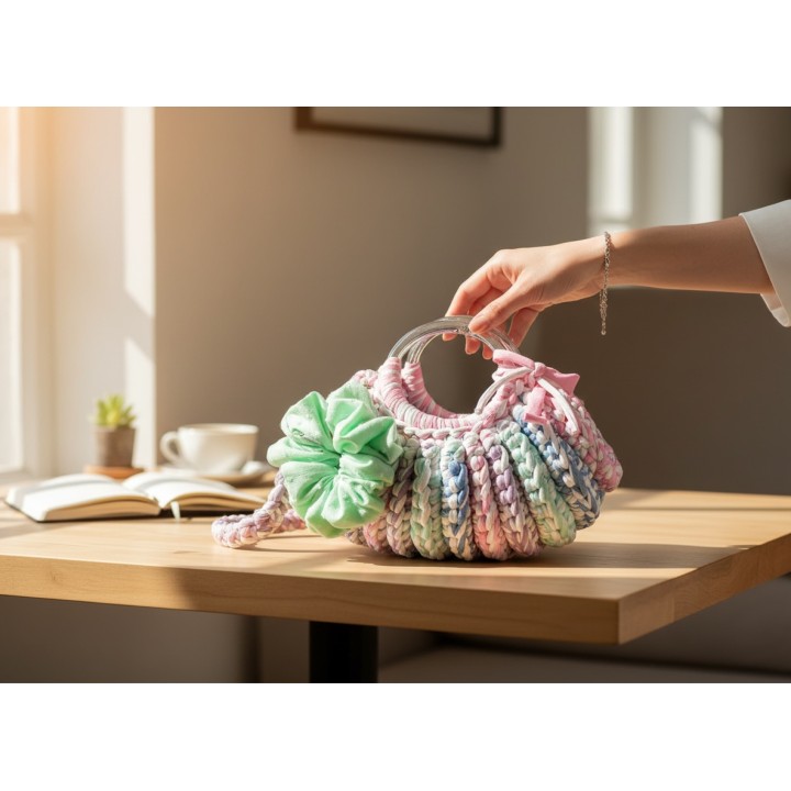 Pastel Crochet Crossbody Bag - Limited Edition