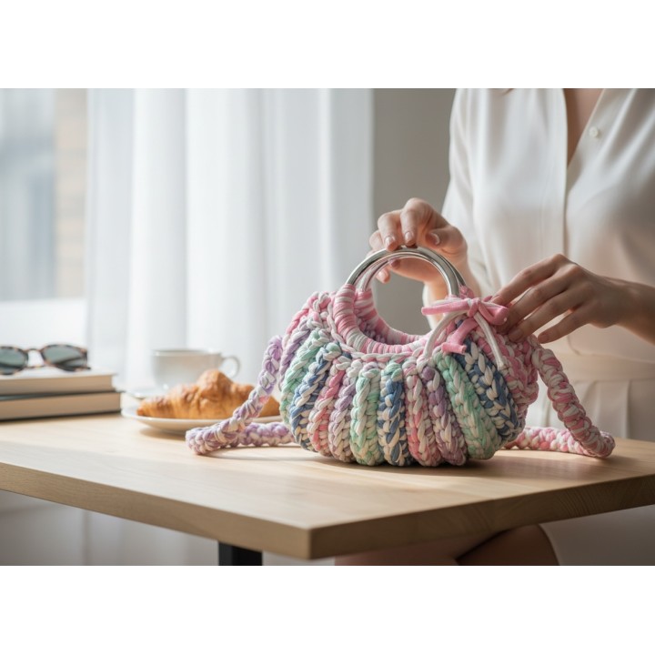 Pastel Crochet Crossbody Bag - Limited Edition